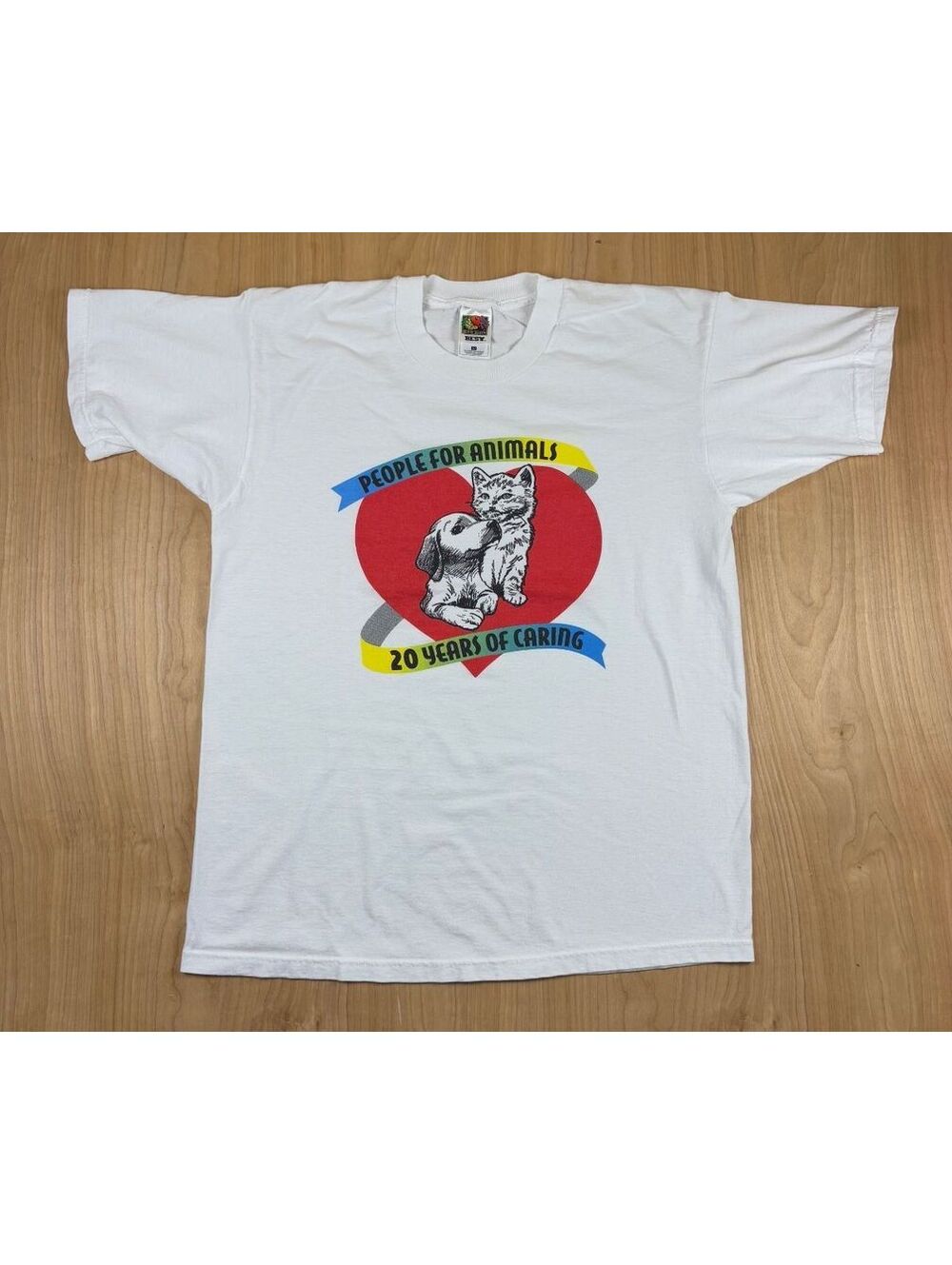Vintage 2000 People for Animals tshirt animal rights kitten puppy anniversary